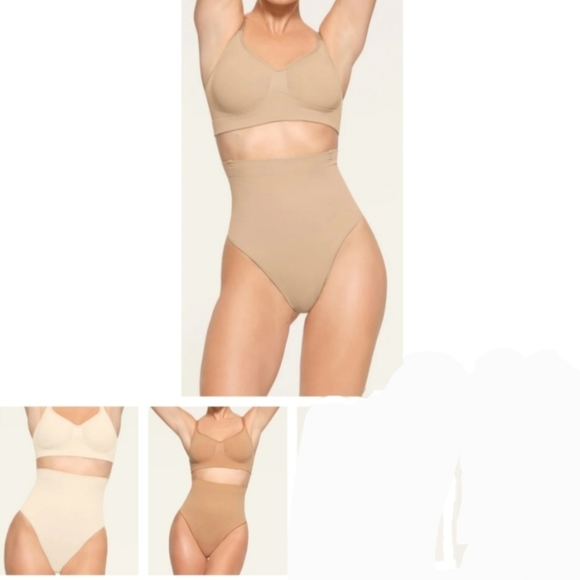 NWOT SKIMS Core Control High Waisted Thong Tan Various - Picture 3 of 10